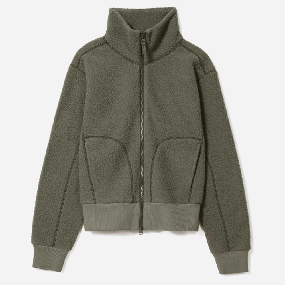 Everlane The ReNew Teddy Bomber- Kalamata